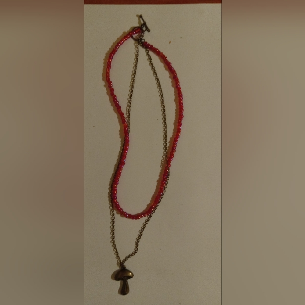Handmade double strand necklace